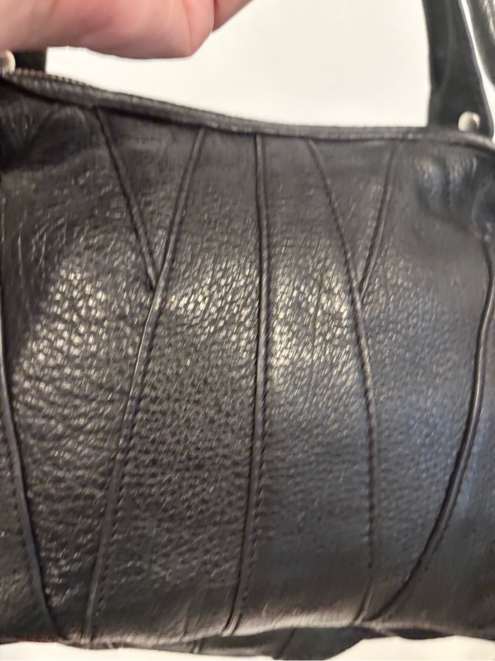 Oryany “Trina” Italian Black Leather Satchel Handbag - Picture 7 of 8